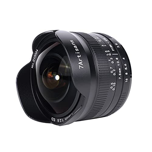 7artisans 7.5mm F2.8 II APS-C Wide Angle Fisheye Fixed Lens Compatible with Sony Compact Mirrorless Cameras (Black)