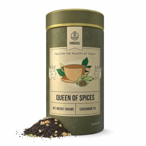 House of Hindraj Queen of Spices Elaichi Masala Tea Loose Leaves 180 g Aromatic Kadak Chai with Cardamom Rich Spiced Flavor, Natural Cold Relief, Caffeine-Free