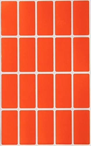 Royal Green Colored File Stickers 1.57 inch x 0.75 inch - Orange Color Code Label Rectangular (40 mm x 19mm) 300 Pack