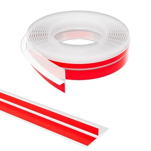 Elvone T-Shaped Door Draft Stopper, 1.97 in x 40 Ft Silicone Seal Strip for Windows Gaps, Weather Stripping Seal Strip Shower Sweep, Clear