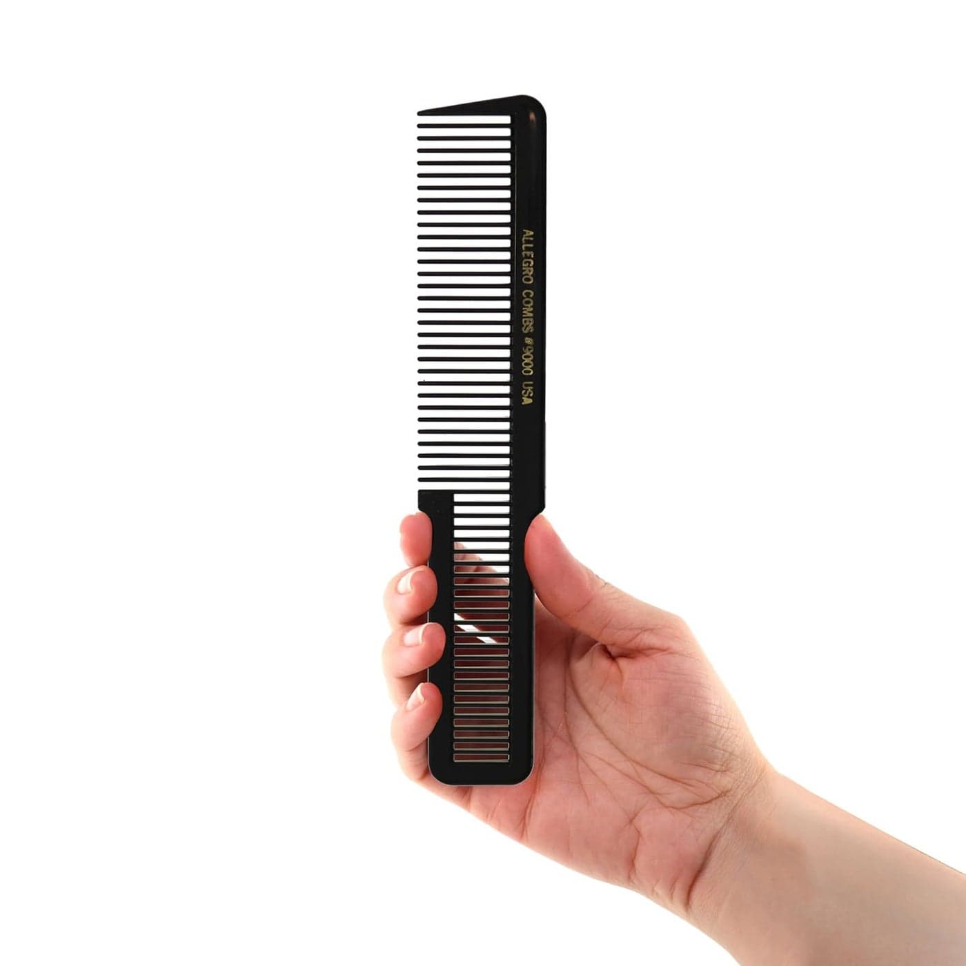 Allegro Combs 9000 Clipper Blending Cutting Wide Teeth Hair Comb For Fading Barbers Hairstylist Men Women Shower Comb Shampoo Styling 1 Piece Black