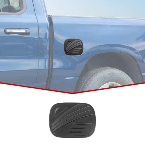 JeCar Gas Cap Cover Fuel Filler Door Cover Compatible with Dodge RAM 2018-2023, Matte Black