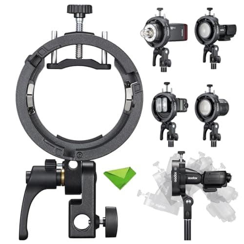 Godox S3 Speedlite Bracket for Godox V1 AD200Pro AD200ProII AD300Pro AD400Pro AD100Pro V860III TT685III TT600 TT350 Flash Bracket for Softbox Snoot Bowens Mount Holder