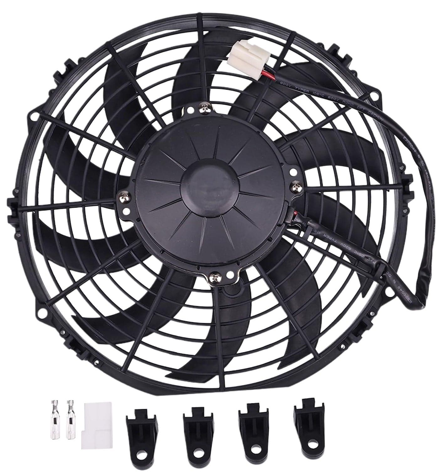 LSSOCH New 12V Electric Cooling Radiator Fan Blower 30100374 10" Compatible with SPAL VA11-AP8/C-29S