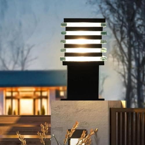 WHITERAY Waterproof Outdoor Gate Lightt Lamp for Enteryway Modern Exterior Light Fixture for Garden, Patio, Driveway, and Porch Weatherproof, Rust-Resistant Design (Without Bulb)