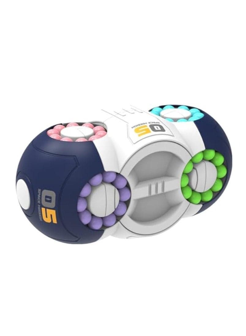 Rotating Magic Bean Cube Spinner Fidget Toys,Gifts,Learning Education Toys,Stress Relief Gifts Fidget Toys Adults Kids,Double Flip Handheld Puzzle Cube Magic Bean Spinner
