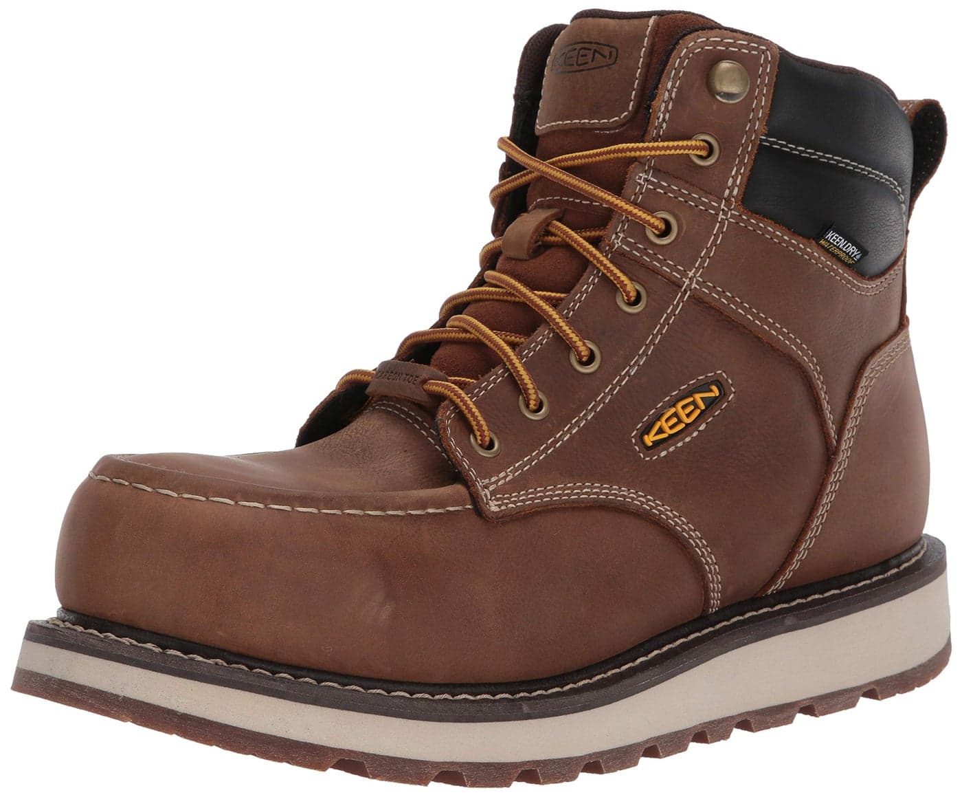 KEEN Utility Mens Cincinnati 6 Composite Toe Waterproof Wedge Work Boots BelgianSandshell 11 Wide US