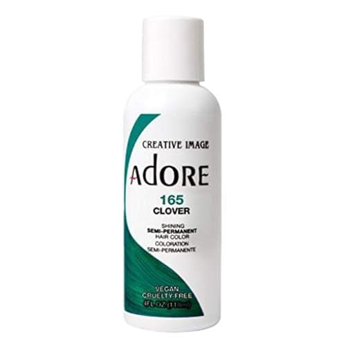 Adore Semi Permanent Hair Color Vegan and CrueltyFree Green Hair Dye 4 Fl Oz 165 Clover Pack of 1