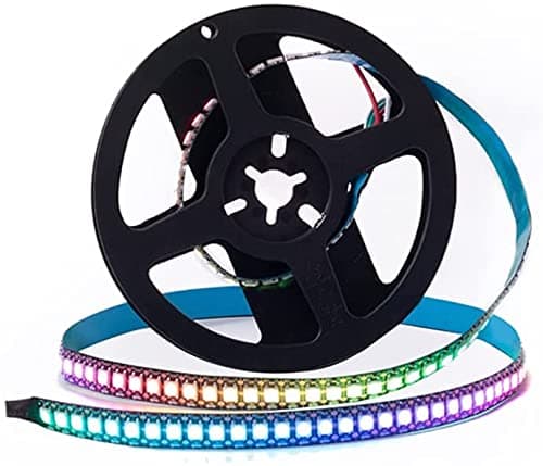 protium WS2812B Individually Addressable 5V RGB LED Strip Light 3.3ft 144Pixels, 5050 SMD Dream Color No-Waterproof IP20 Black PCB LED Strips for DIY Projects