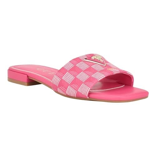 GUESS Women's Tamed Flat Sandal, Fuschia Pink 660, 6