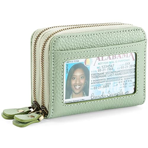GOIACII Small Genuine Leather Wallet for Women, RFID Blocking Credit Card Holder Wallet