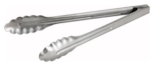 Winco Coiled Spring Extra Heavyweight Stainless Steel Utility Tong, 12-Inch