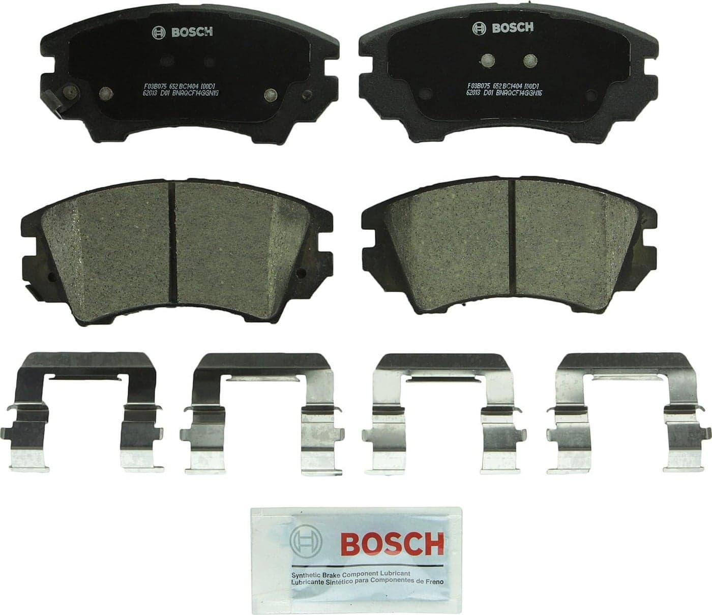 BOSCH BC1404 QuietCast Premium Ceramic Disc Brake Pad Set - Front for Chevrolet Camaro and Caprice