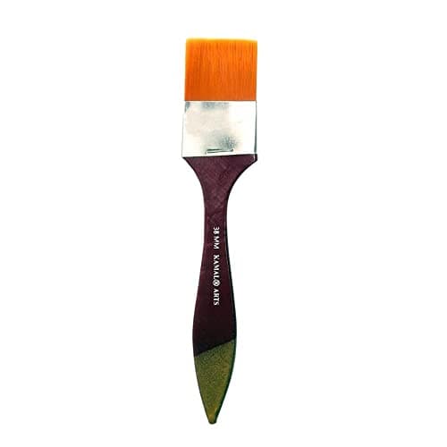 Kamal® Flat CHAPTA(WASH) Golden Synthetic Hair Painting Brushes (TAKLON) - 38MM
