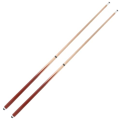 HMQQ 58" 2-Pieces Pool Cue Stick with Coffee Color and 13mm Leather Tip Weight 20OZ (Coffee Color 58" Set of 2 20OZ)
