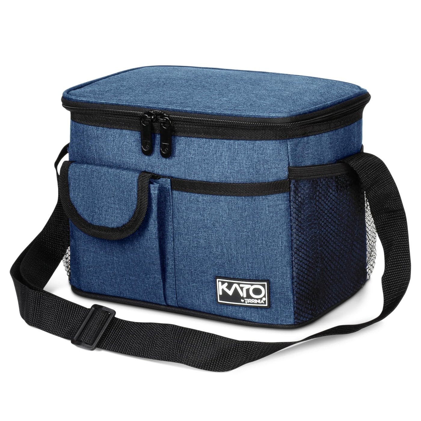 Tirrinia Insulated Lunch Box for Women Men Leakproof Reusable Lunch Bag Containers for AdultWorkingOfficeLunch Soft Cooler Bag Tote for Picnic Hiking BeachDark Blue