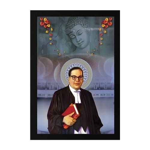 Masstone Dr Babasaheb Ambedkar Wall Painting | Ambedkar Paintings With Frame (14x20 Inch) | Ambedkar Paintings | Wall Painting for Living Room | Motivational Painting for Wall Decoration