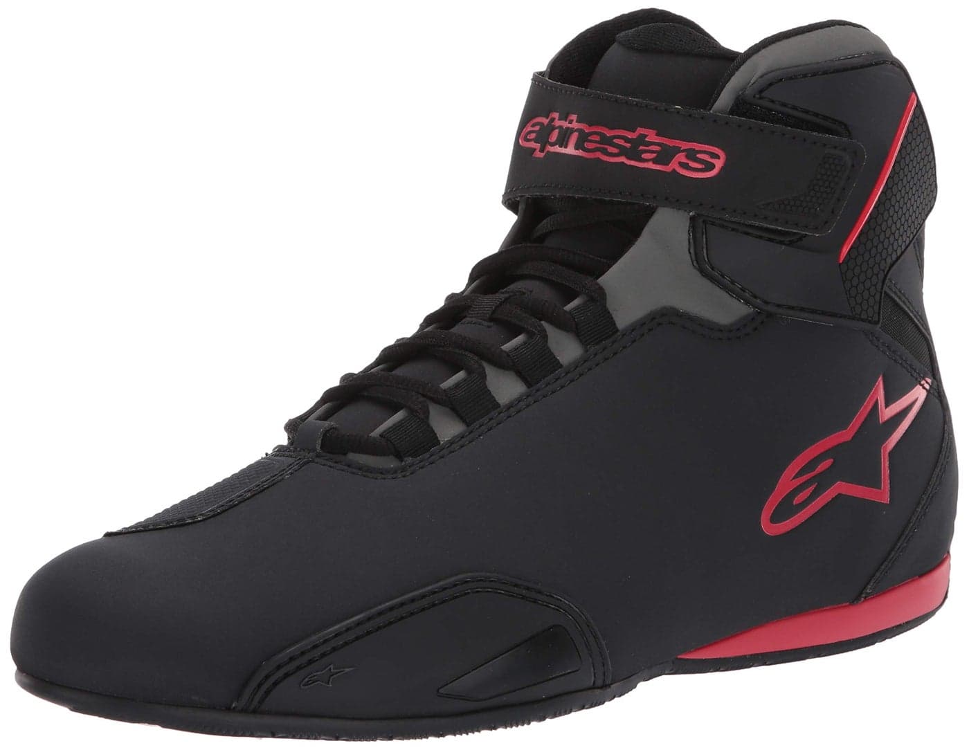 Alpinestars Men's Sektor Street Motorcycle Shoe, Black/Gray/Red, 8
