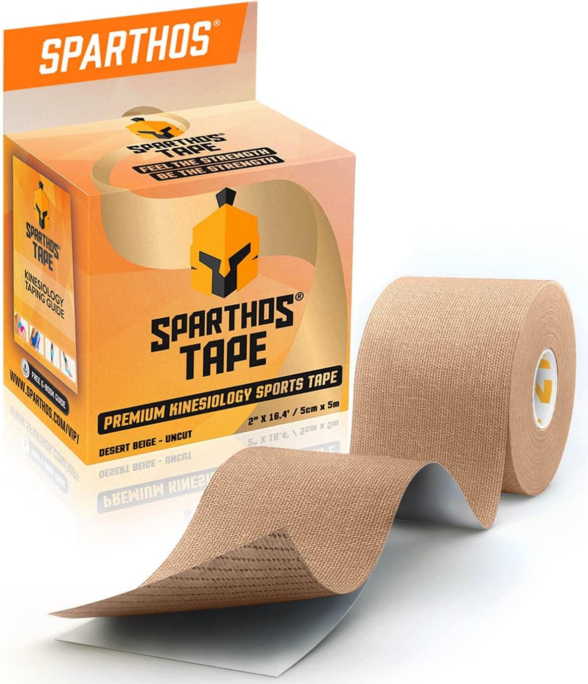 Sparthos Kinesiology Tape Incredible Support for Athletic Sports and Recovery Free Kinesiology Taping Guide Uncut 2 inch x 164 feet Roll