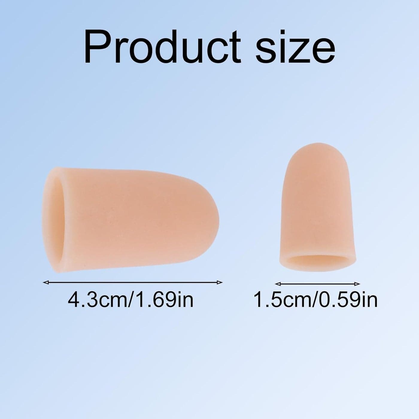 10pcs Finger Sleeve Protectors, Silicone Rubber Gel Thumb Tips Support Guard Cover Reusable Fingertips Protection Cots for Finger Cracking