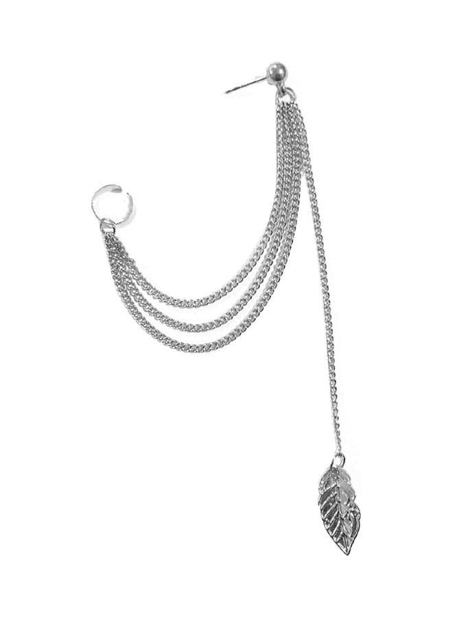 Dangle Chain Tassel Ear Stud Clip Earring