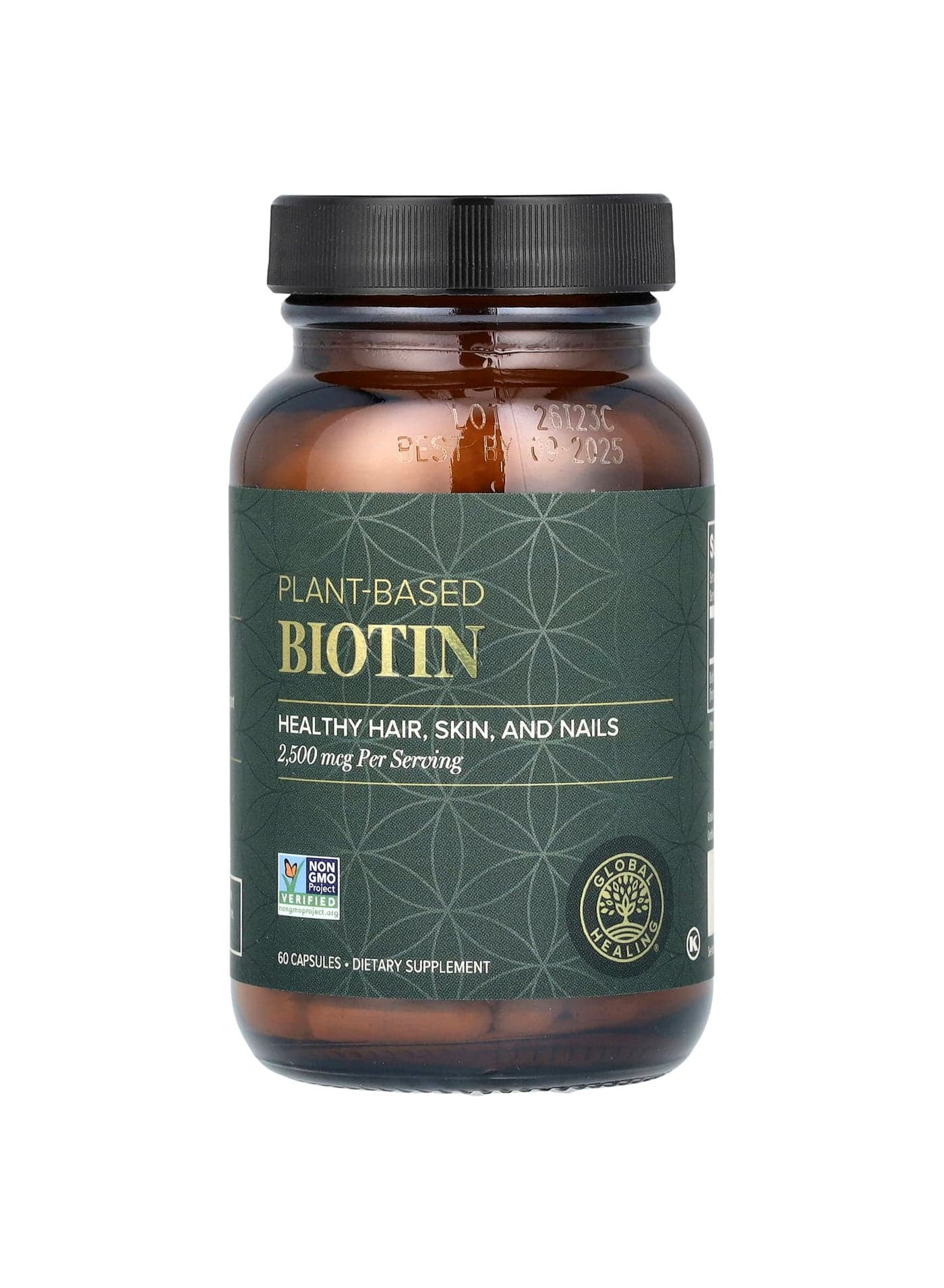 Plant-Based Biotin, 2,500 mcg, 60 Capsules