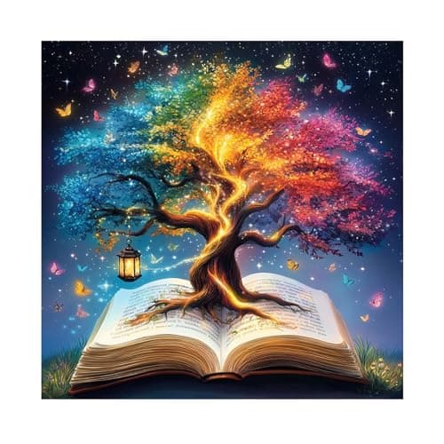Tree of Life Diamond Art Kits for AdultsFull Drill Round 5D DIY Diamond Painting for BeginnerTree Paint by Diamonds Easy Diamond Dot Gem Arts Crafts for Home Decor Gift 118x118 Inches