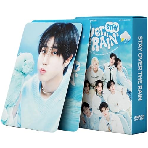Stray Kids Photocards KPOP Stay Over The Rain Album Cards 55PCS Stray Kids 5th FanClub Photo Cards Giant Album HOP Greeting Card Straykids Merch