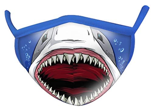 WILD REPUBLIC Wild Smiles Adult Shark Mouth Face Mask Reusable Washable Half Face Mask