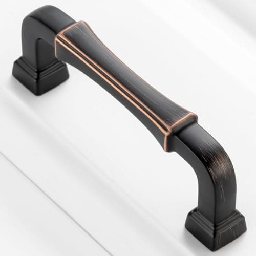 BEROSSA 10 Pack 3 Inch Oil Rubbed Bronze Cabinet Pulls Brushed Bronze Cabinet Handles Bronze Drawer Pulls 3175 Cabinet Hardware for Kitchen Cabinets Drawers Bedroom Dresser Bathroom Vanity