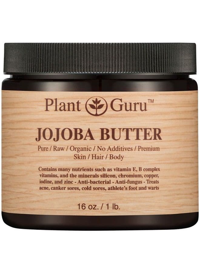 Jojoba Body Butter 16 oz. 100% Pure Raw Fresh Natural Cold Pressed. Skin Body and Hair Moisturizer, DIY Creams, Balms, Lotions, Soaps.