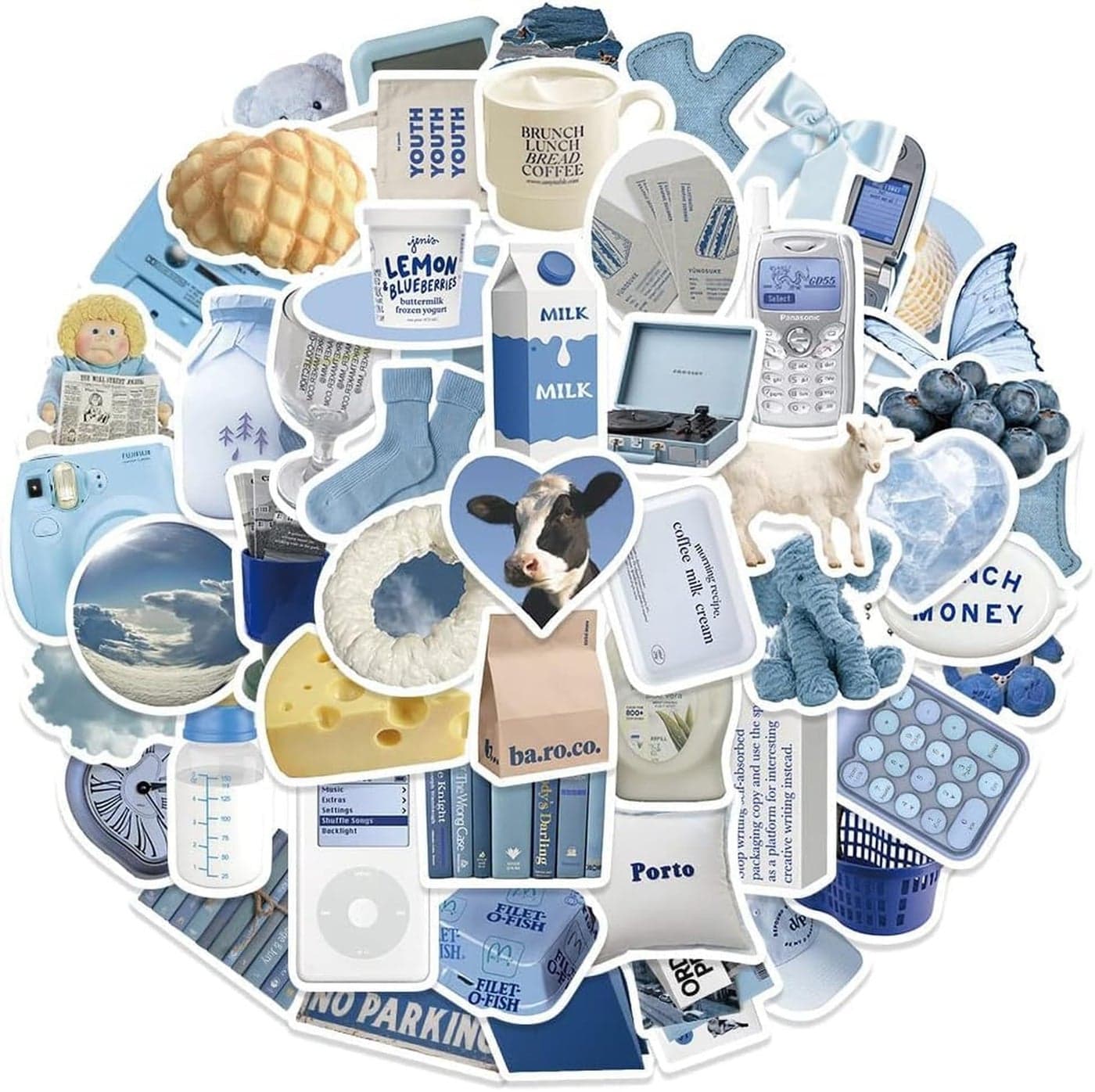 Titu Ki Baatein 50 Pcs Aesthetic Waterproof Vinyl Stickers Decals for Laptop Water Bottle Scrapbook Journals Planners