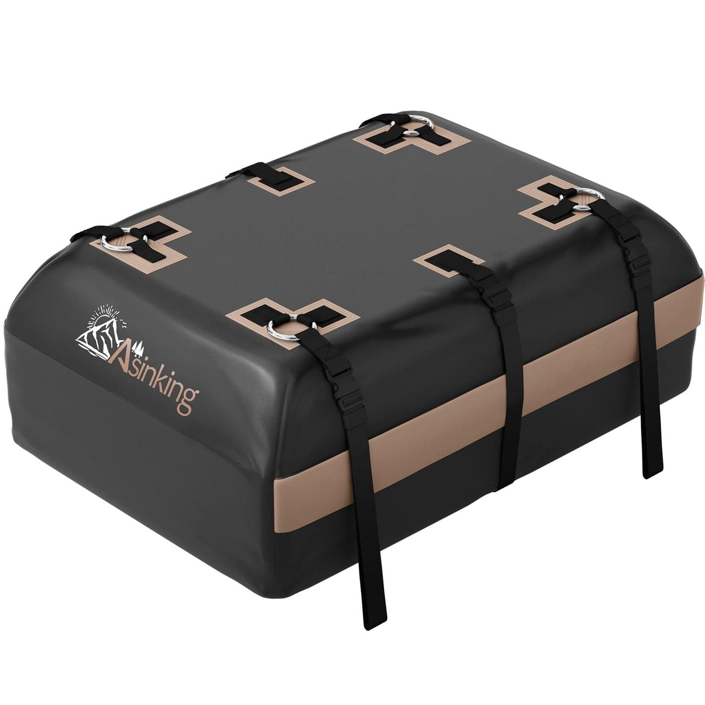 Asinking Car Rooftop Cargo Carrier Bag 15 Cubic Feet Waterproof Roof Cargo Bag for Sedan SUV Minivan Fit Vehicles withWithout Roof Rack Sidebars Crossbars Max Size 44 L x34 W x17 H