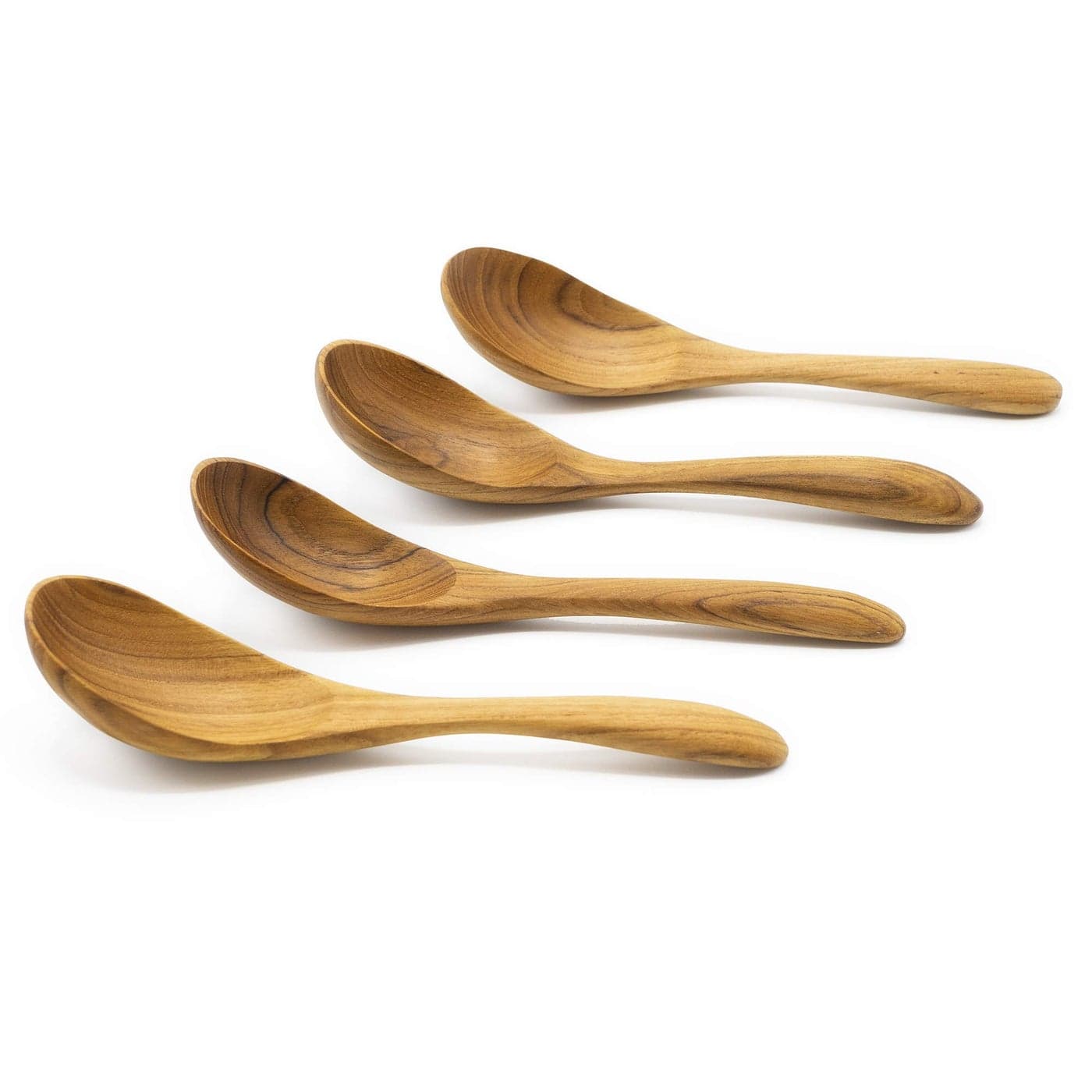 FAAY Teak Soup Spoons Chinese Style Handcraft from High Moistresistance Teakwood Healthy Wooden Spoon Cutlery Flatware
