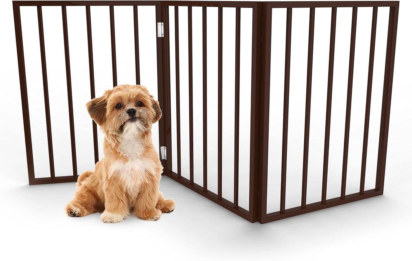 Pet Gate Collection Dog Gate for Doorways Stairs or House Freestanding Folding Accordion Style Wooden Indoor Dog Fence by Petmaker