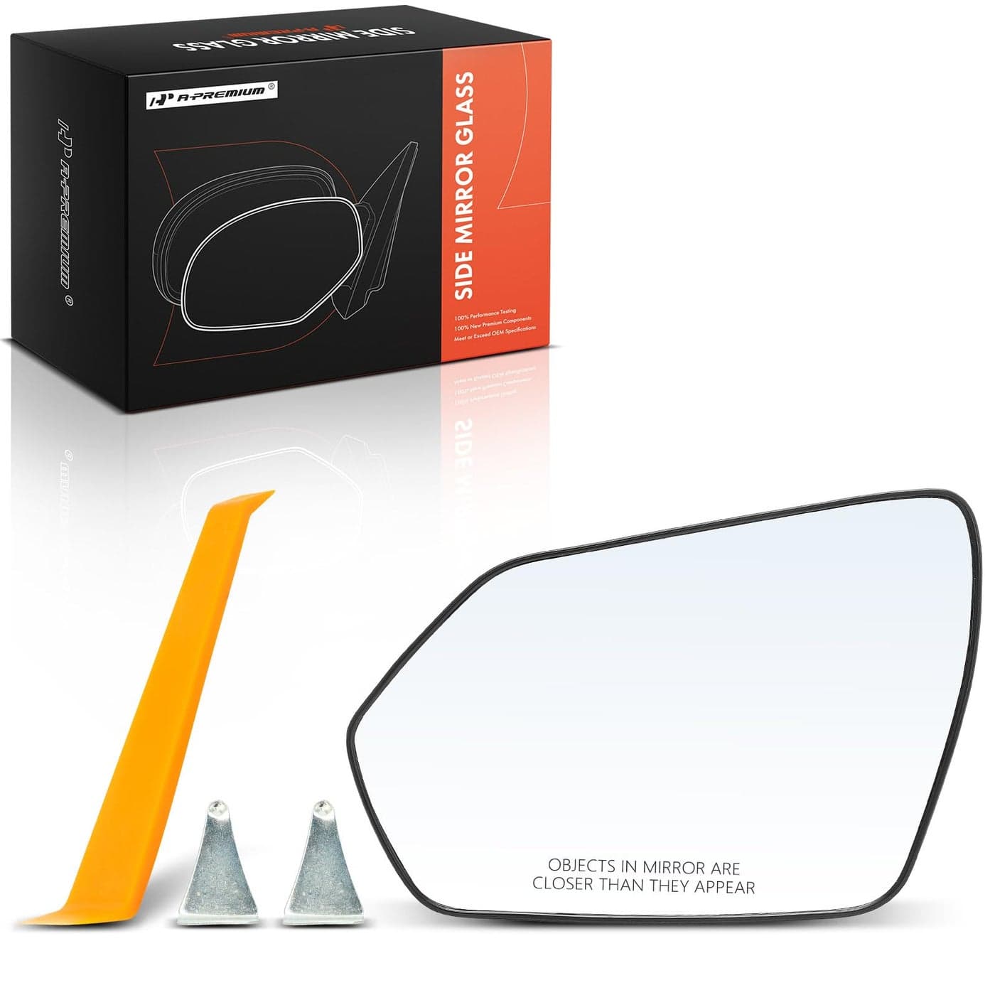 APremium Left Driver Side NonHeated Mirror Glass with Backing Plate Compatible with Hyundai Elantra 2021 2022 2023 2024 Exterior Side View Flat Mirror