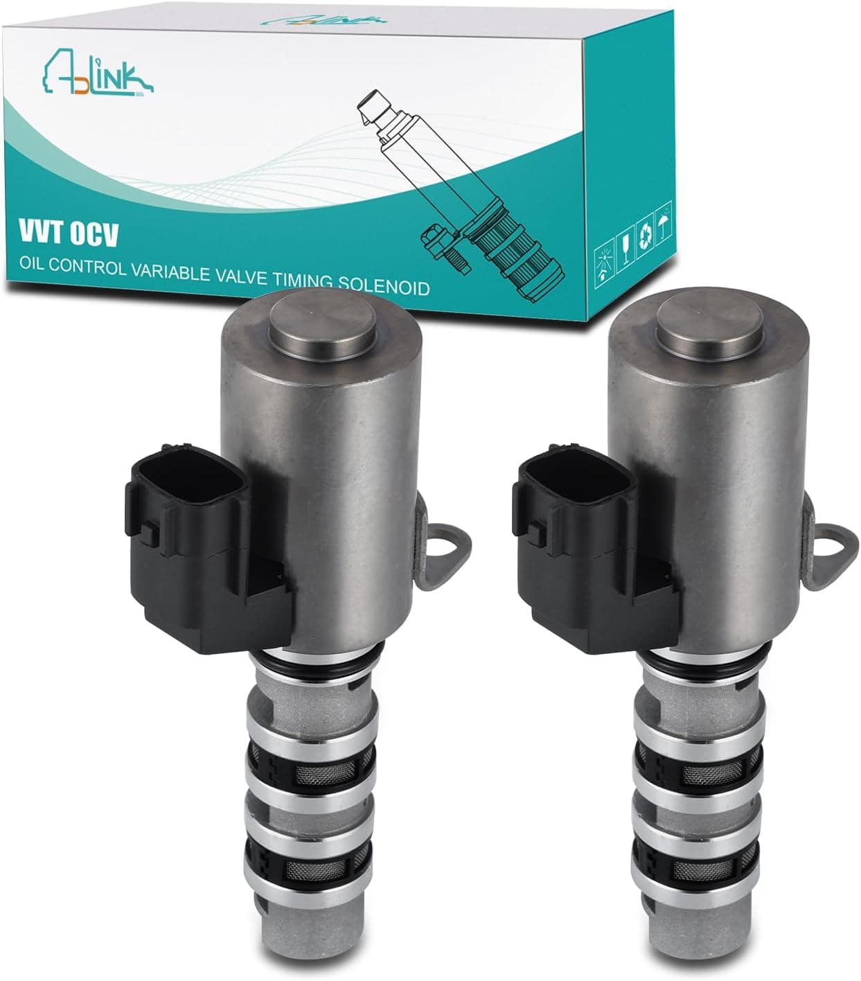 AULINK VVT OCV Oil Control Variable Valve Timing Solenoid - 2PCS for INFINITI and Nissan Models