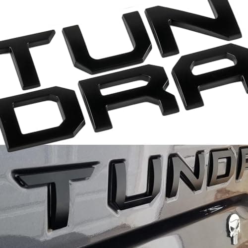 Pukonger Tailgate Insert Letters Compatible with Tundra 2014 2015 2016 2017 2018 2019 2020 2021 3D Emblems with Strong Adhesive Matte Black