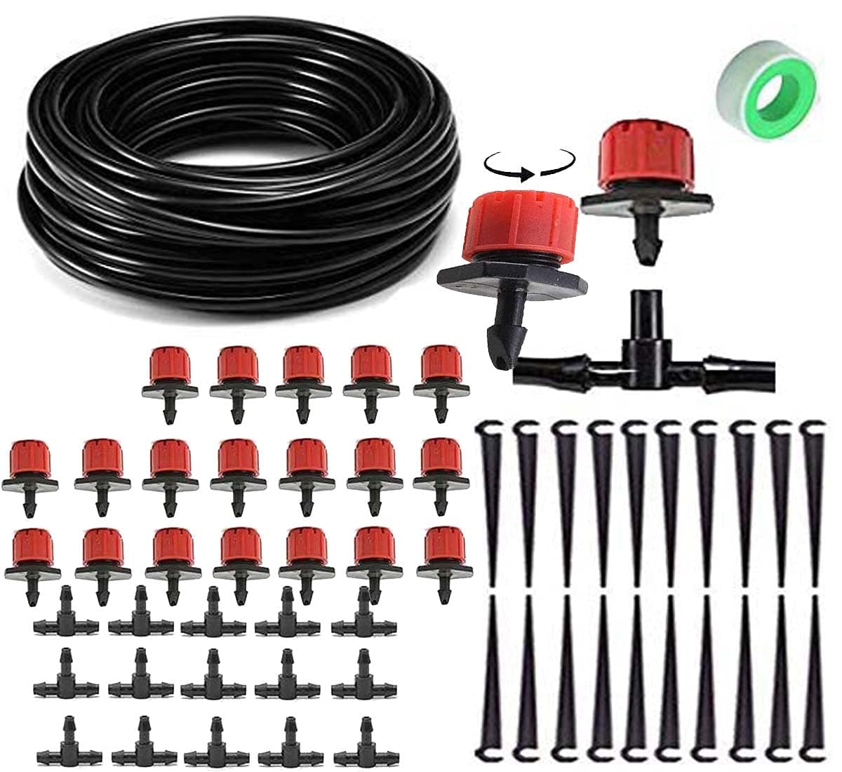 DIY Crafts Pack Of 10 Plant, Ready To Use Kit, Drip Irrigation System Automatic Irrigation Drip Kit for Garden Watering Irrigation System Gard (Pack Of 10 Plant, Ready To Use Kit)