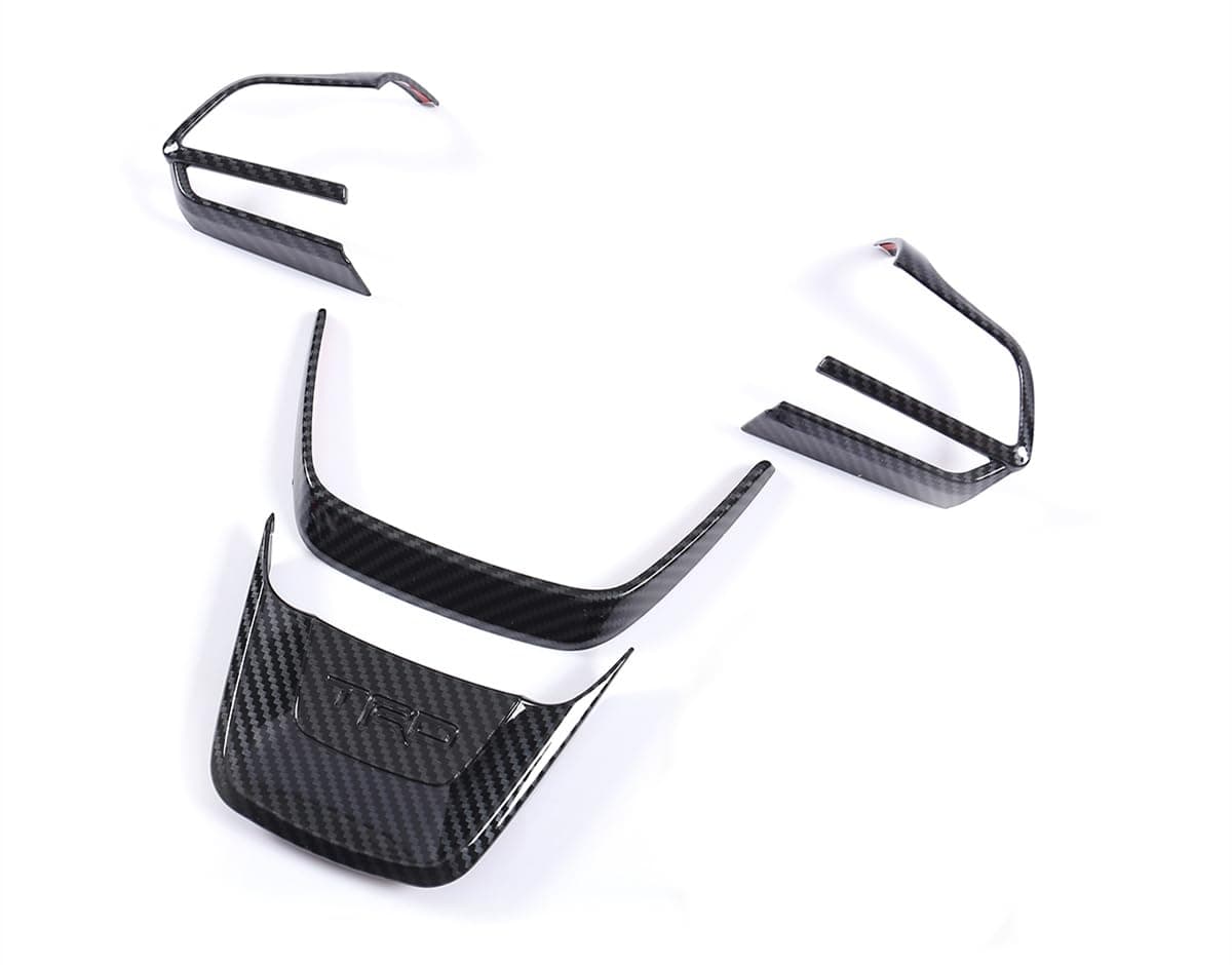 for Toyota Highlander 2025 2024 2023 2022 2021 2020 Steering Wheel Trims, Sporty Carbon Fiber Grain Interior Strip Cover Molding for Highlander, NOT for Grand Highlander