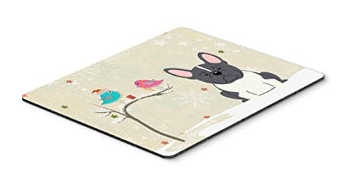Caroline's Treasures BB2484MP Between Friends French Bulldog - Black and White Mouse Pad, Hot Pad or Trivet for Home Office Gaming Working Computers Laptop Mouse Mat,Washable Large