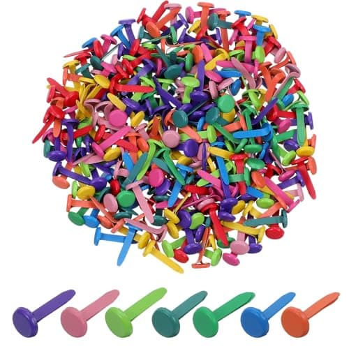 300PCS Multicolor Split Pins Round Scrapbooking Brads for Paper Crafts Art SuppliesPaper Fasteners Brads for Professional Scrapbooking Card Making Decorative Papers Fasteners 03107 in