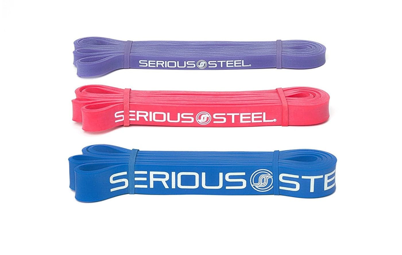 Serious Steel Fitness 41" Assisted Pull-up Band Sets, Stretching, Powerlifting, and Resistance Training #1, #2, #3