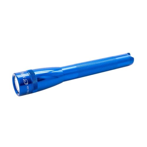 Maglite Mini Pro LED 2-Cell AA Flashlight, High Lumen, Water-Resistant, Adjustable Focus – Blue