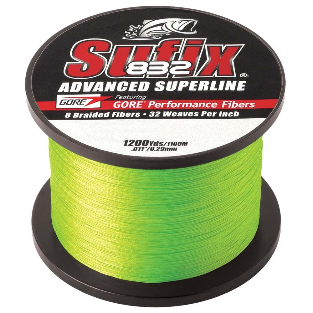 Sufix 832 Braid Line1200 Yards Neon Lime 50Pound