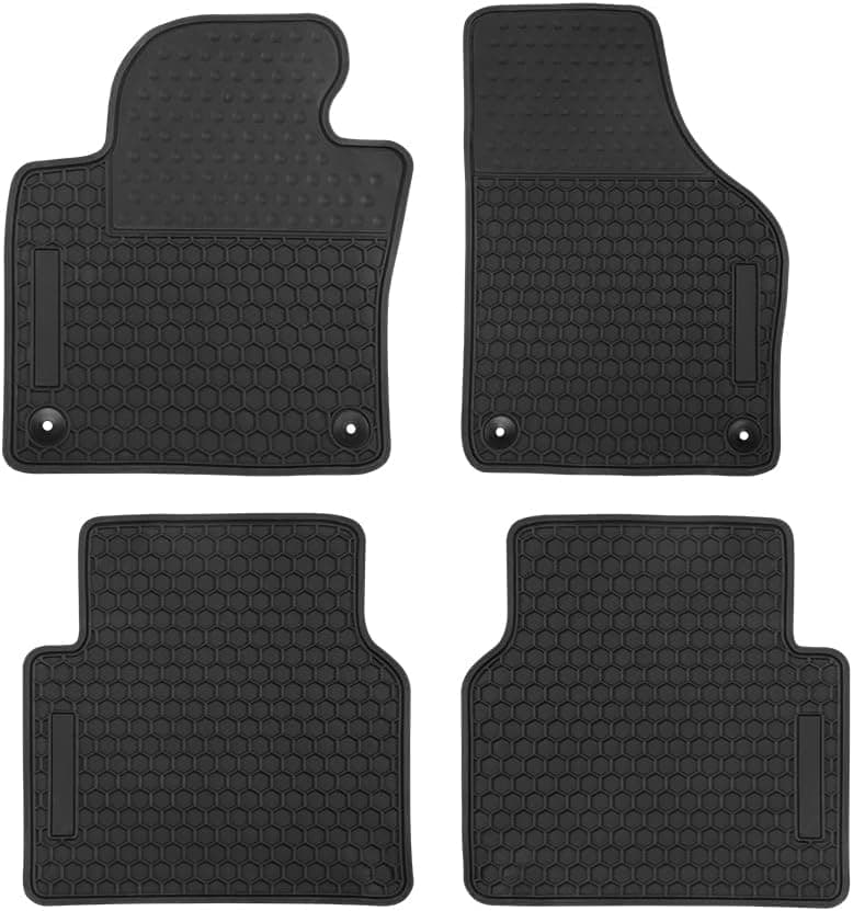 Megiteller Custom Fit Car Floor Mats for Volkswagen Tiguan (2010-2017) - Heavy Duty Rubber, Odorless, Washable