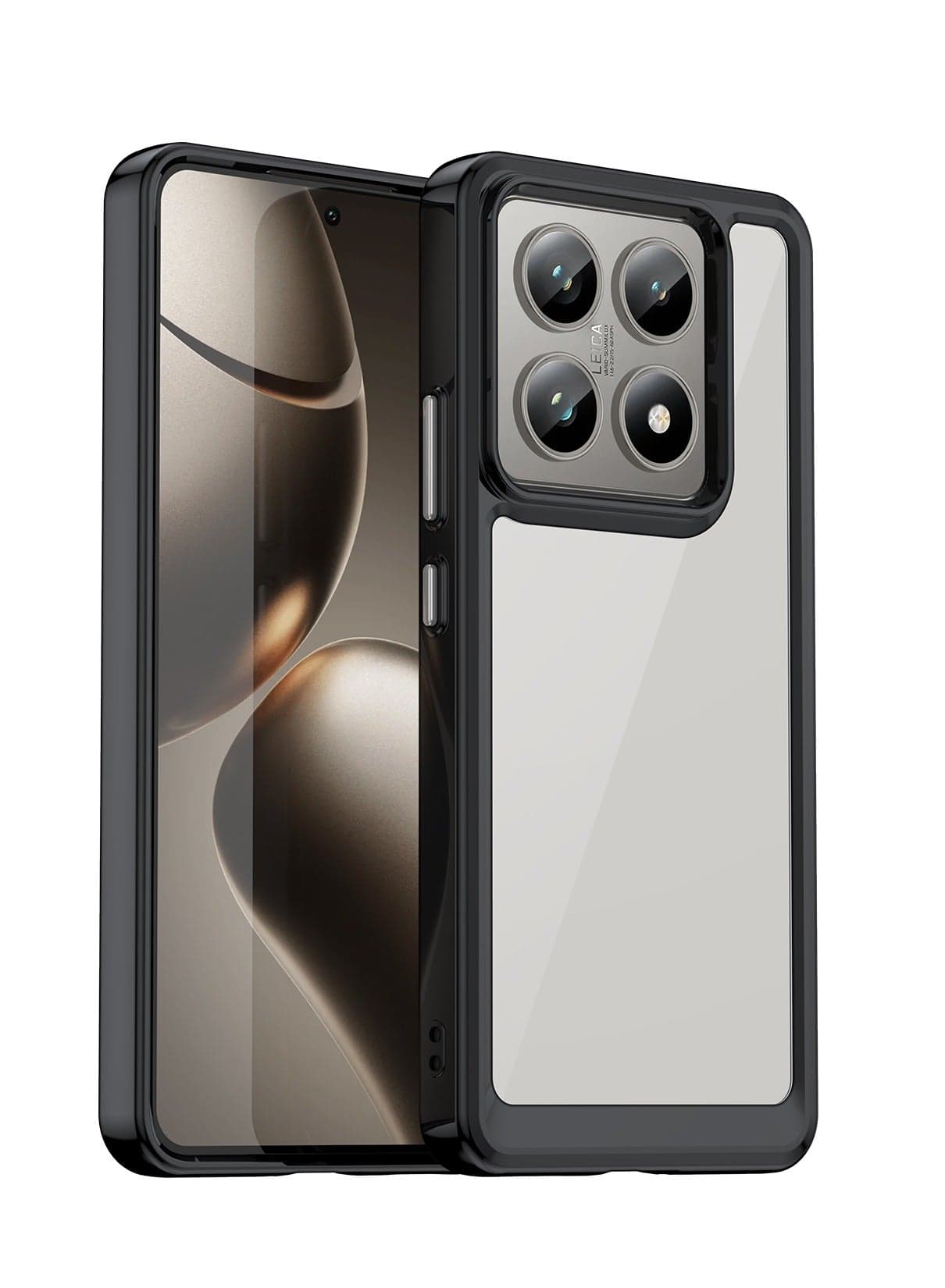 for Xiaomi 14T 5G Case Cover, High Quality Hard Backplane Soft Border Pure and Bright Comfortable Feel Cell Phone Protective Case for Xiaomi 14T 5G, Black