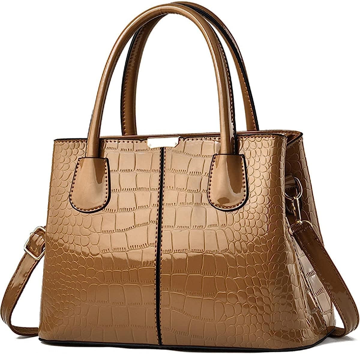 LACOSSI Faux Leather Women Handbags Shoulder Hobo Bag Purse With Long StrapTote Bags for Women For Office Use and Work(Fits up to 12.9" Tablet/15.6") (BrownC)