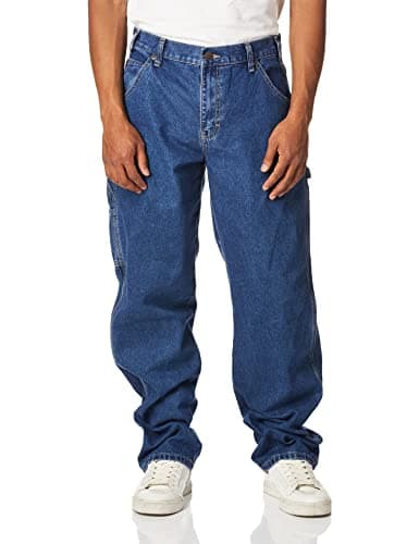 Dickies Mens Relaxed Straight-fit Carpenter Jeans, Indigo Blue, 34W x 36L US