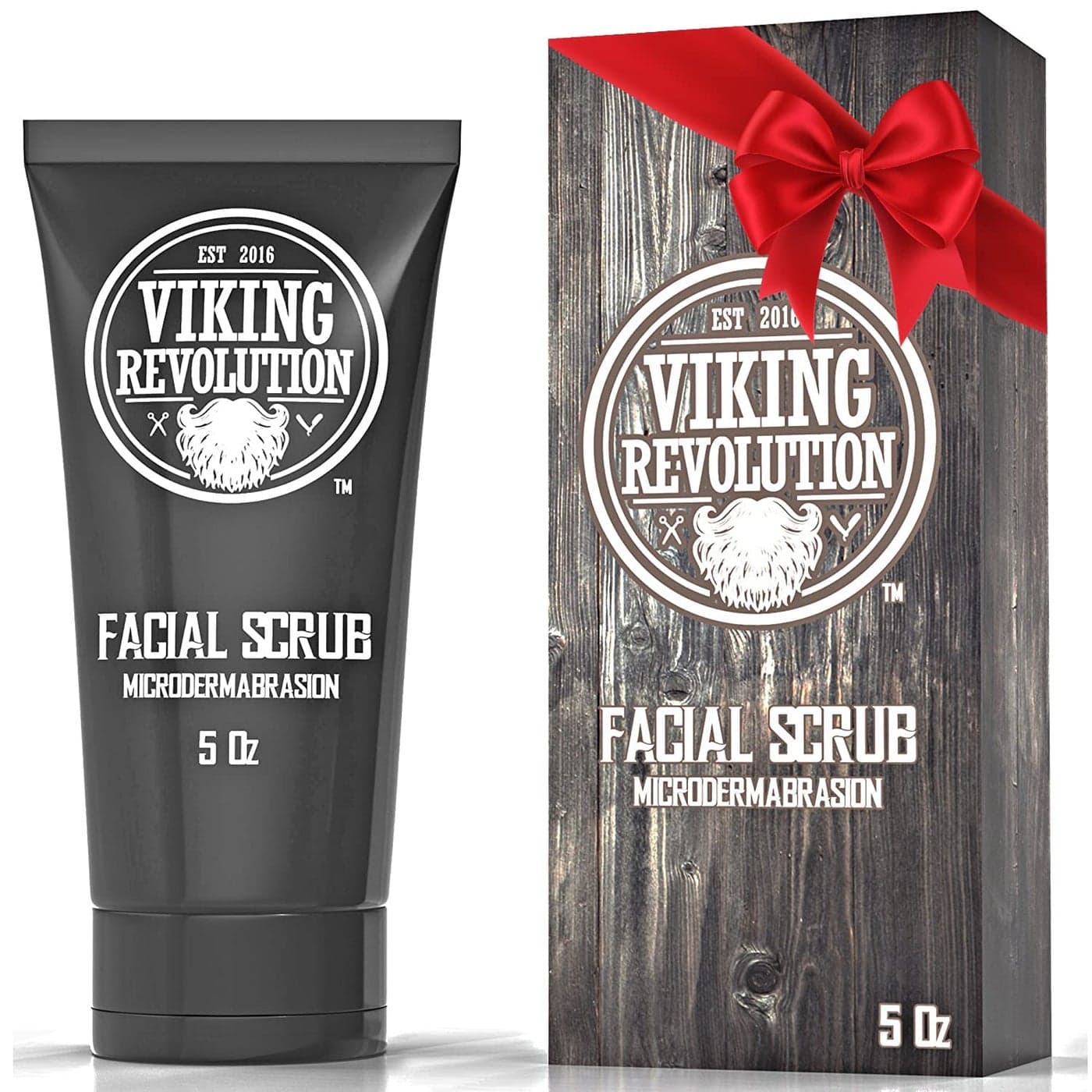 Viking Revolution Microdermabrasion Face Scrub for Men Facial Cleanser for Skin Exfoliating Deep Cleansing Removing Blackheads Acne Ingrown Hairs Mens Face Scrub for PreShave 1 Pack